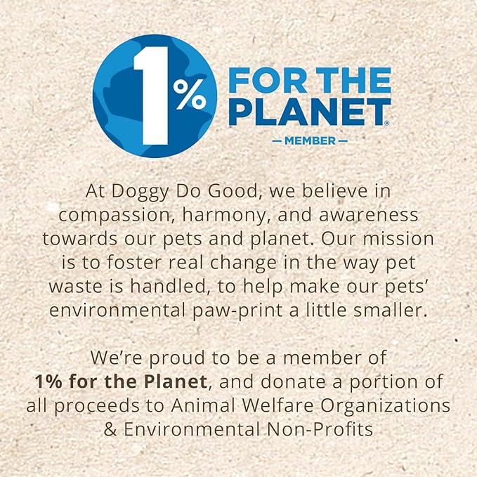 Doggy Do Good Poop Bags | Dog Waste Bags | Unscented, USDA Certified Biobased, Thick & Leak Proof, Easy Open | Standard Size | 100 Count on a Single Roll