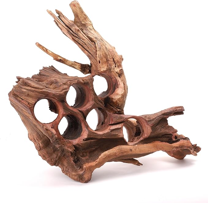 Driftwood for Aquarium Natural Aquarium Wood for Aquascaping Fish Tank Decorations Reptile Tank Decor (Porous Natural Driftwood 10-16“)