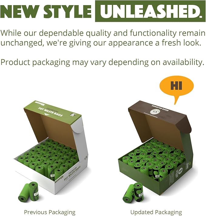 Doggy Do Good Poop Bags for Dogs (360Ct), Easy Open Dog Poop Bags Rolls, Certified Home Compostable