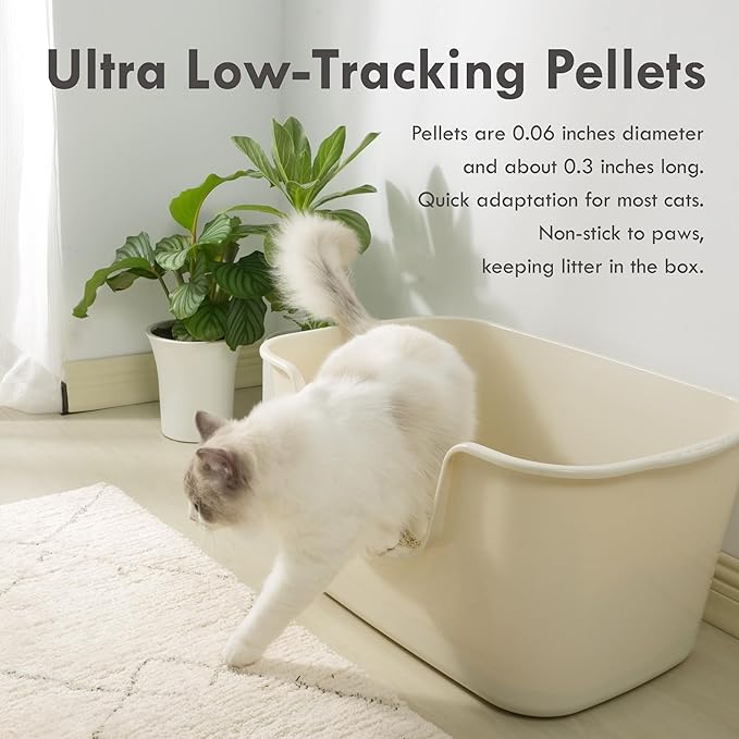 Lady N Pellet Tofu Cat Litter Yosemite Woody Scent, Strong Clumping, Ultra Absorbent, Dust-Free Low Tracking, Water-Soluble, Natural Ingredients, Enviro-Probiotic for Odor Control 9lb