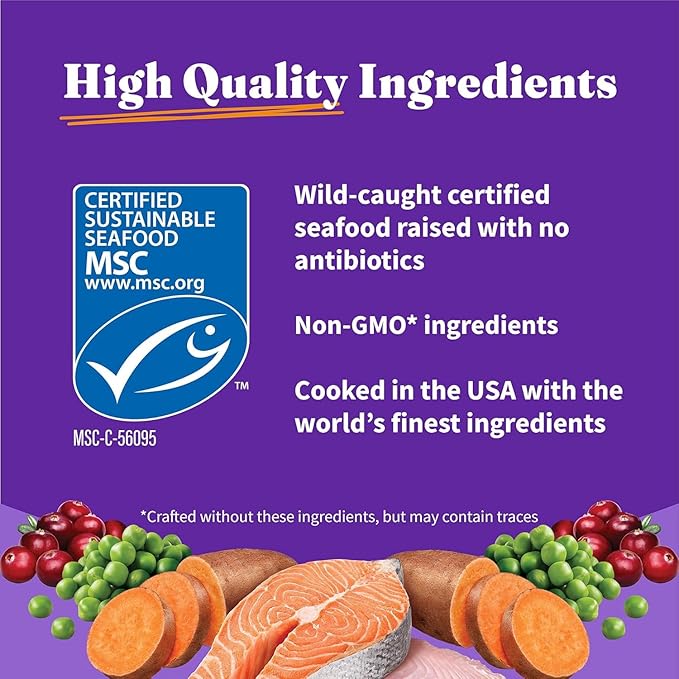 Halo Holistic Cat Food Wild Caught Salmon & Whitefish Formula, Grain Free Dry Cat Food, For Healthy Weight Support, Kibble for Indoor Cats, 10 lb Bag