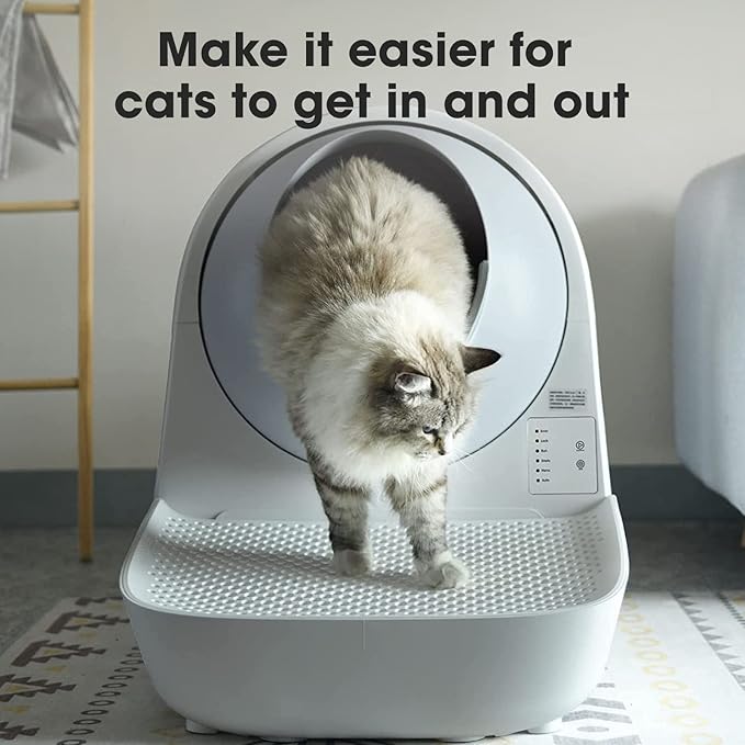CATLINK Ramp, Compatible with Prox Self Cleaning Cat Litter Box, Easy Entry for Elder Cats, Kitten and Cats with Limited Mobility, Traps Mess from Box and Paws (Grey)