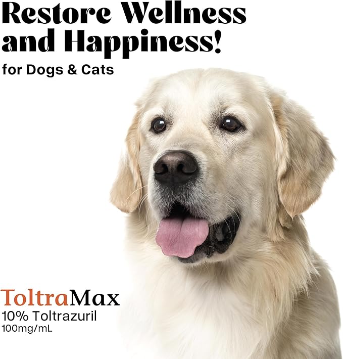 Toltrazuril 10.0% for Horses, Dogs, Cats, 60mL/2 Ounce, for Non-Food Chain Animals