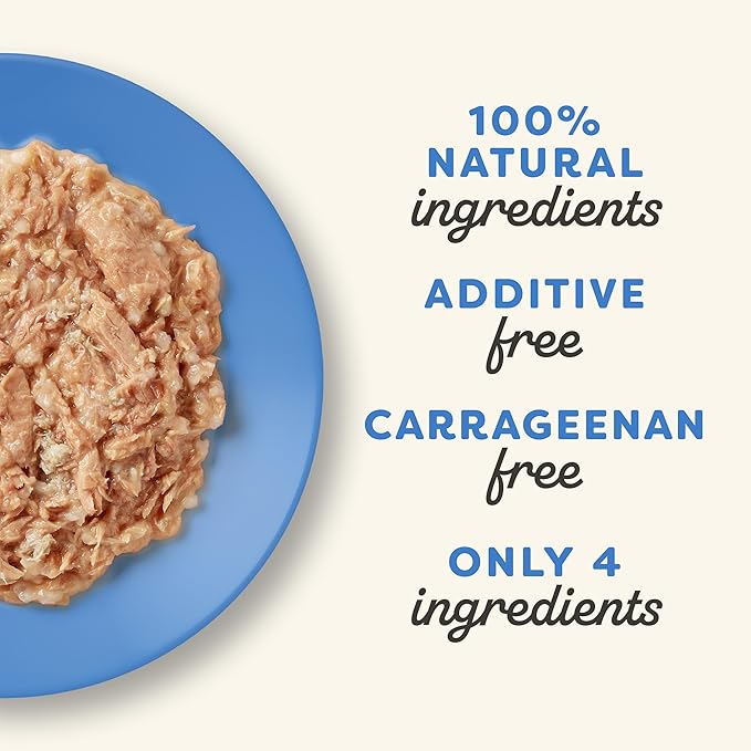 Applaws Natural Wet Cat Food in Broth, Limited Ingredient Canned Wet Cat Food, No Additives, Made with Natural Ingredients, Tuna Fillet & Crab in Broth (24 x 5.5oz Cans)