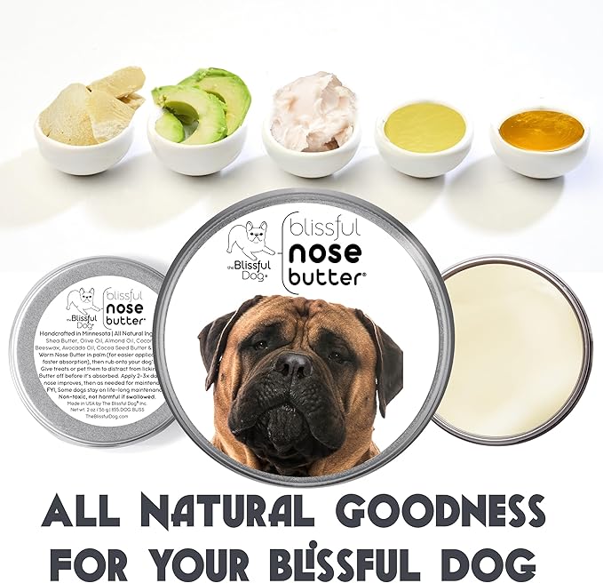 The Blissful Dog Bullmastiff Unscented Nose Butter, 16oz