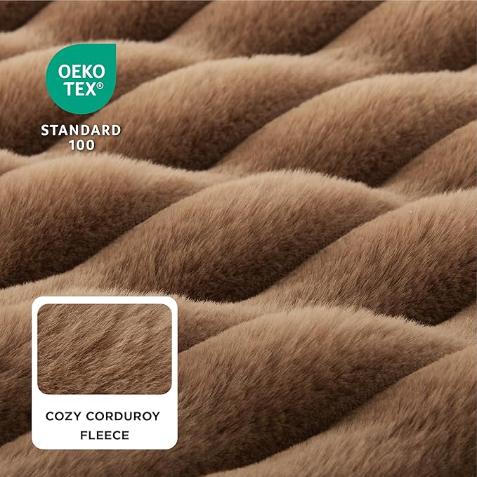 Bedsure Orthopedic Dog Bed for Medium Dogs, Waterproof Memory Foam Medium Pet Beds with Sides, Non-Slip Bottom and Egg-Crate Foam Dog Couch Sofa with Washable Removable Corduroy Cover, Brown