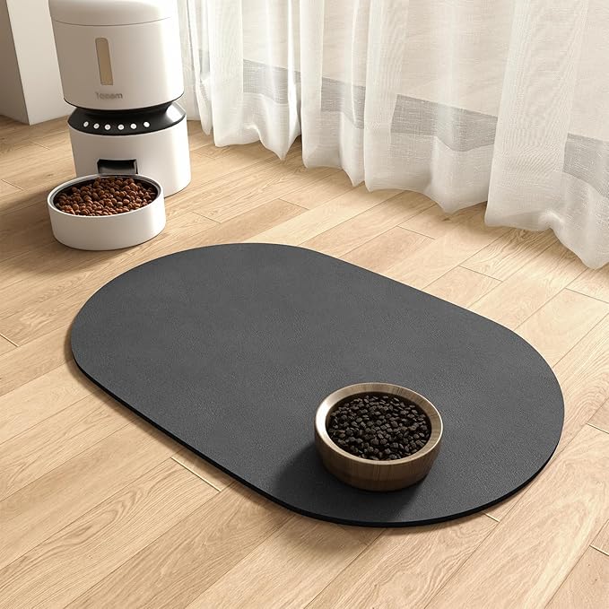 Absorbent Dog Food Mat-Dog Mat for Food and Water Bowl, Quick Dry Pet Food Mat, No Stains Cat Feeding mat, Pet Accessories Pet Supplies Mat-Cat Water Bowl Mat for Messy Drinkers