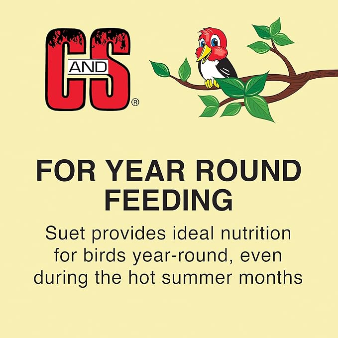 C&S Sunflower Suet Nuggets, Suet Nuggets for Wild Birds, 8 Lbs