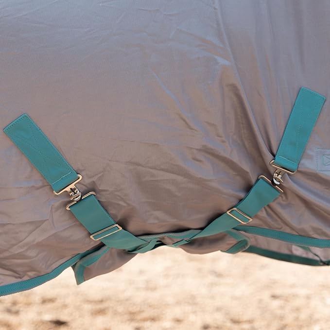 Horse Fly Sheet with Detachable Neck Cover & Belly Wrap, Adjustable Fly Sheet for Horses, Ventilated Airflow Mesh Equine Cooling Summer Flysheet Grey 78