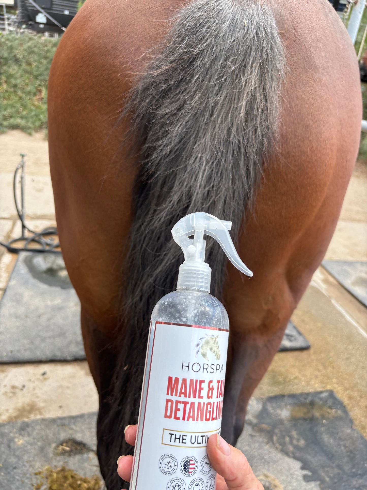 HORSPA Peach & Honey Mane & Tail Detangling Spray for Horses