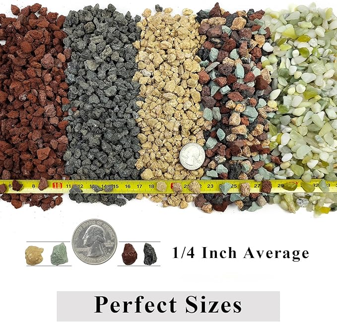 2 lbs Black Lava Rocks for Plants,1/4 Inch Crush Volcanic Rock Pumice Soil Additive for Succulent Aquarium Cactus Bonsai Fire Pits and Garden Landscaping