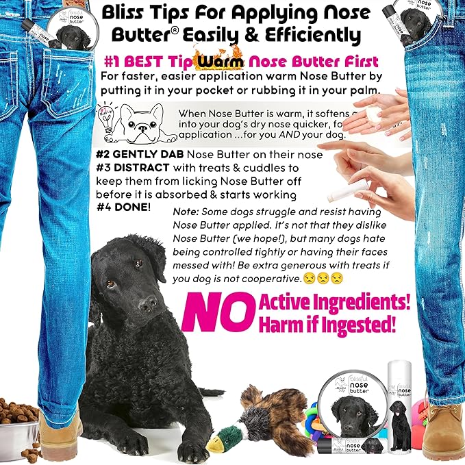 The Blissful Dog Curly-Coat Retriever Unscented Nose Butter, 0.15-Ounce