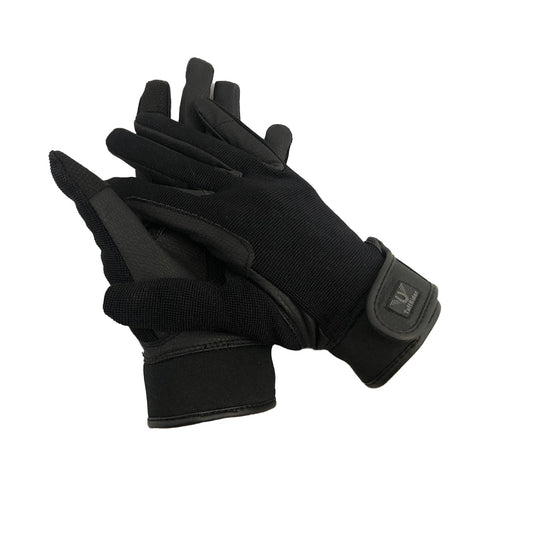 black riding gloves