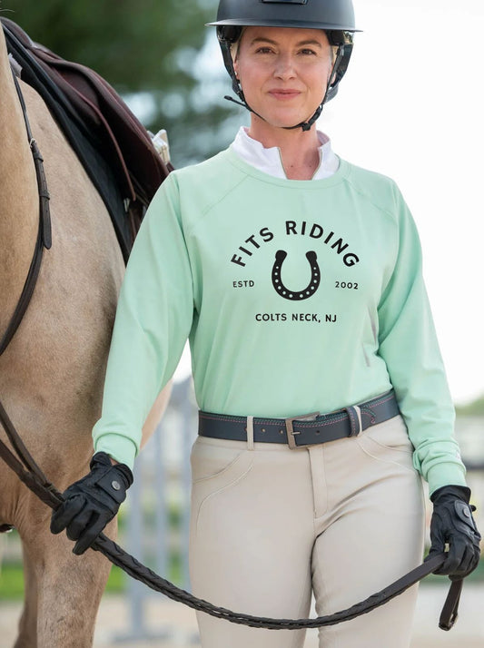 green sweatshirt
