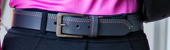 black leather belt