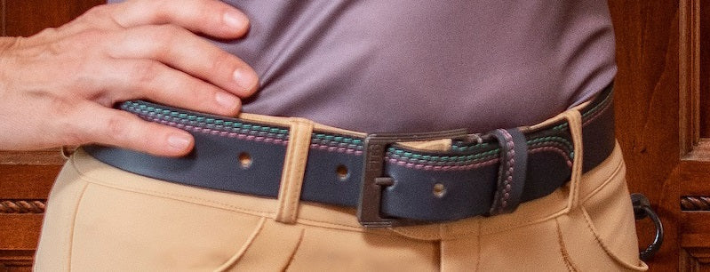 black leather belt