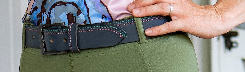black leather belt