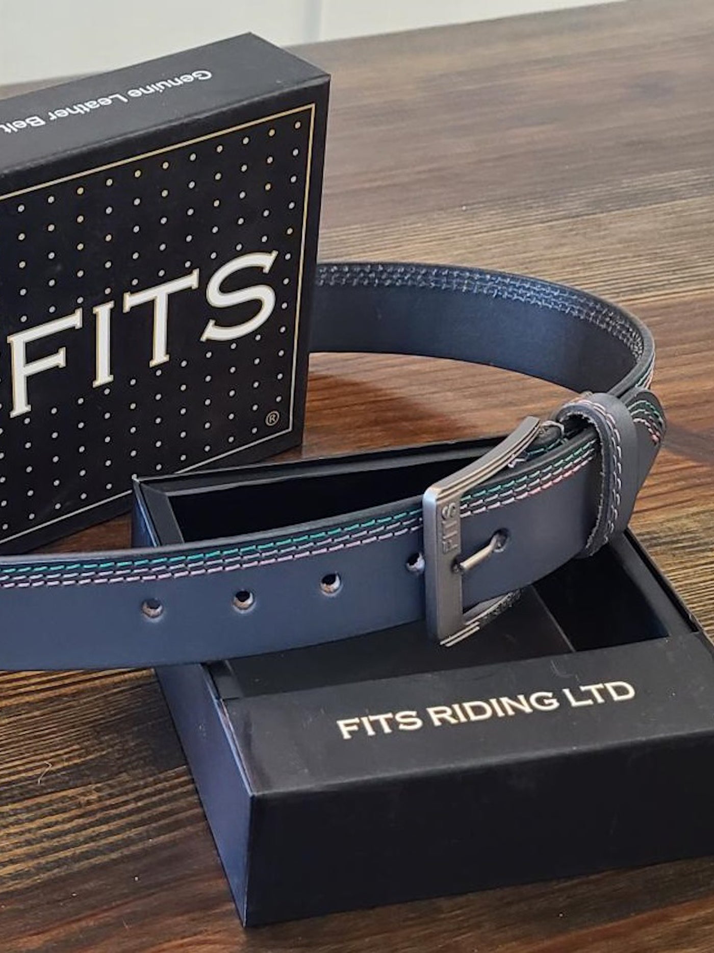 black leather belt