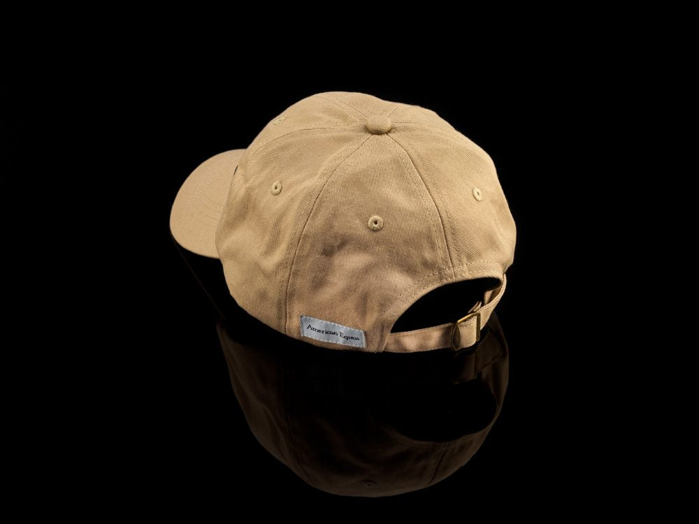 tan baseball cap with American Equus logo
