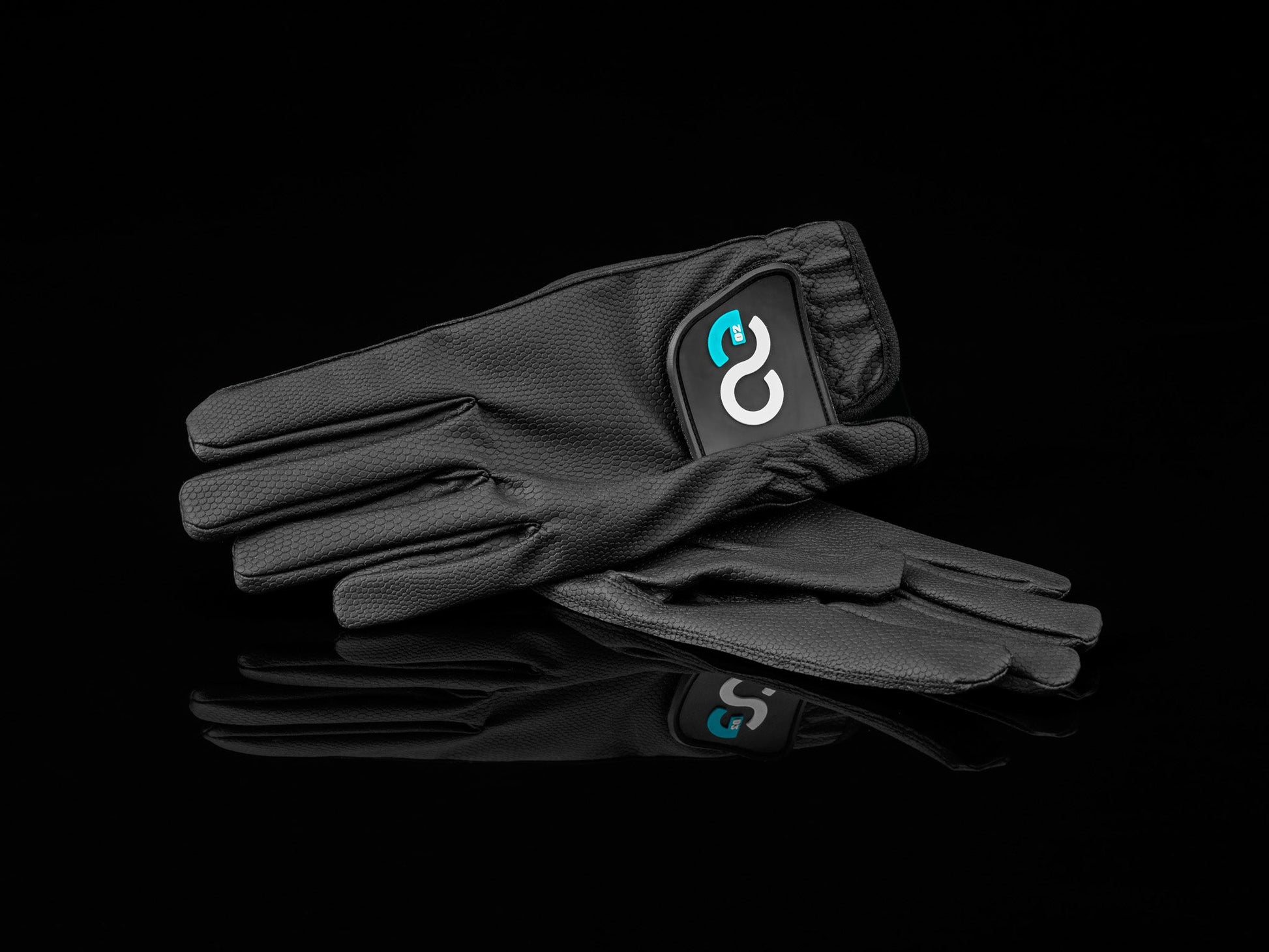 black riding gloves