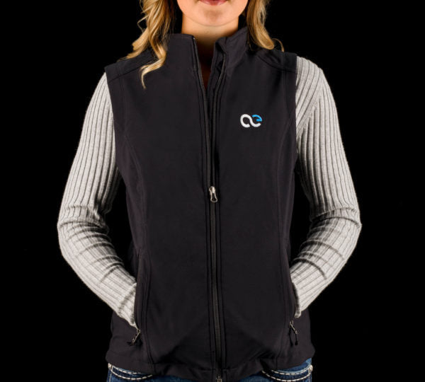 black fleece vest