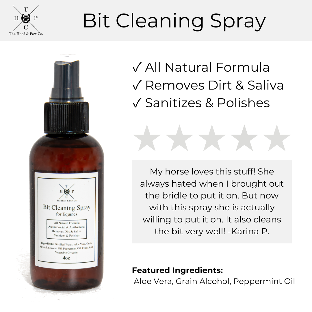 The Hoof & Paw Co. Bit Cleaning Spray for Horses - 4oz - Horse Care
