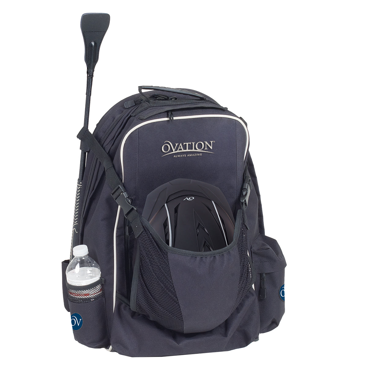 Ovation black backpack for equestrianequipment