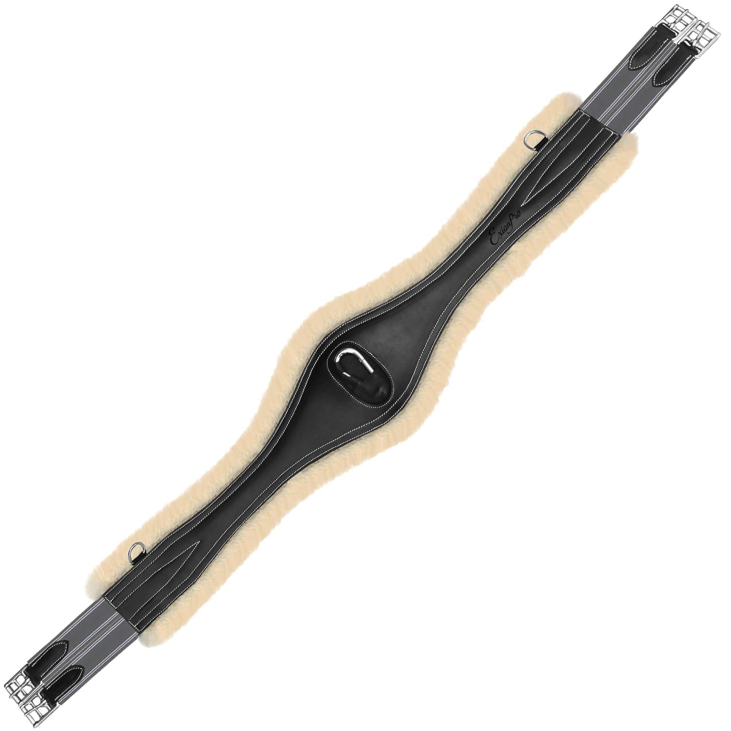 black sheepskin lined girth