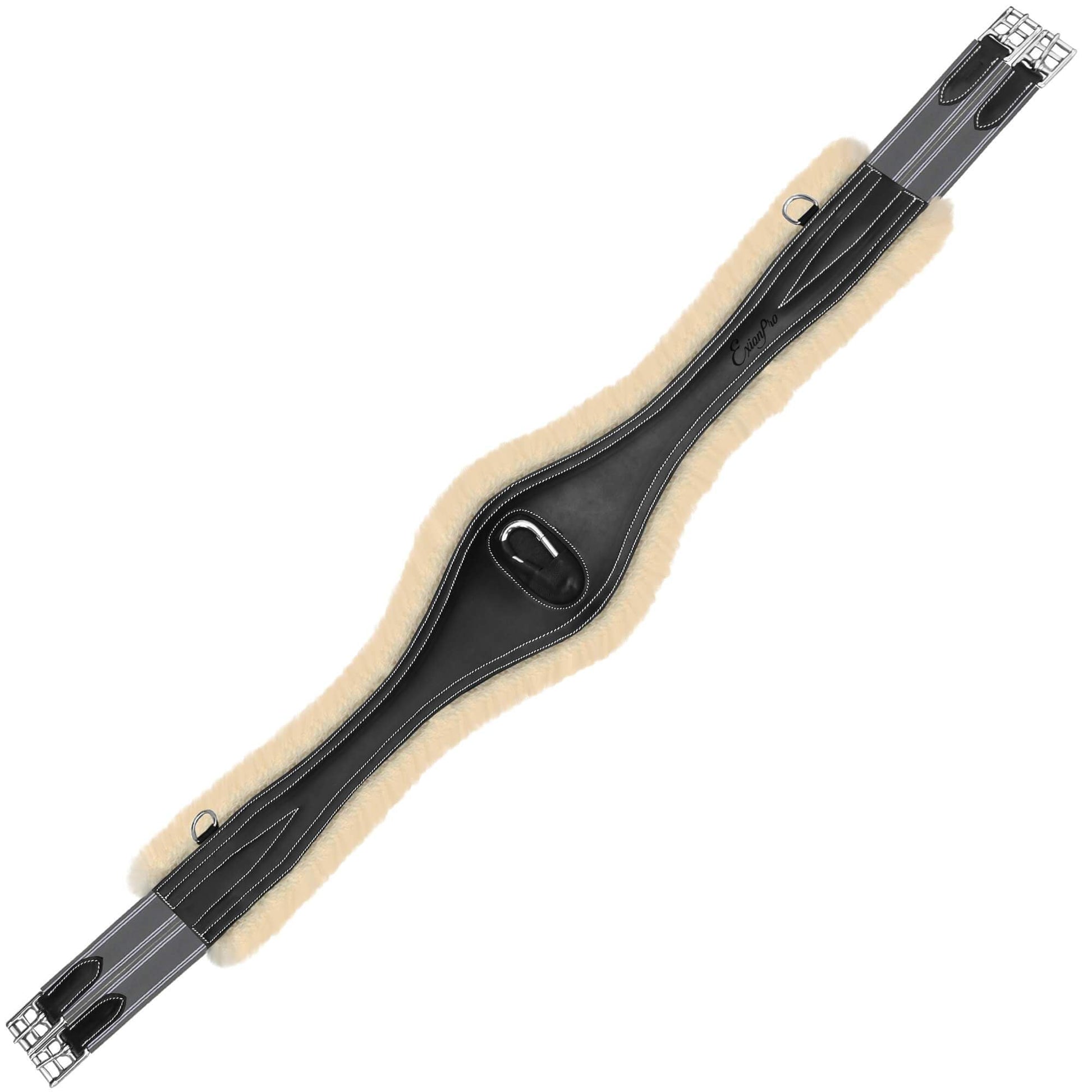 black sheepskin lined girth
