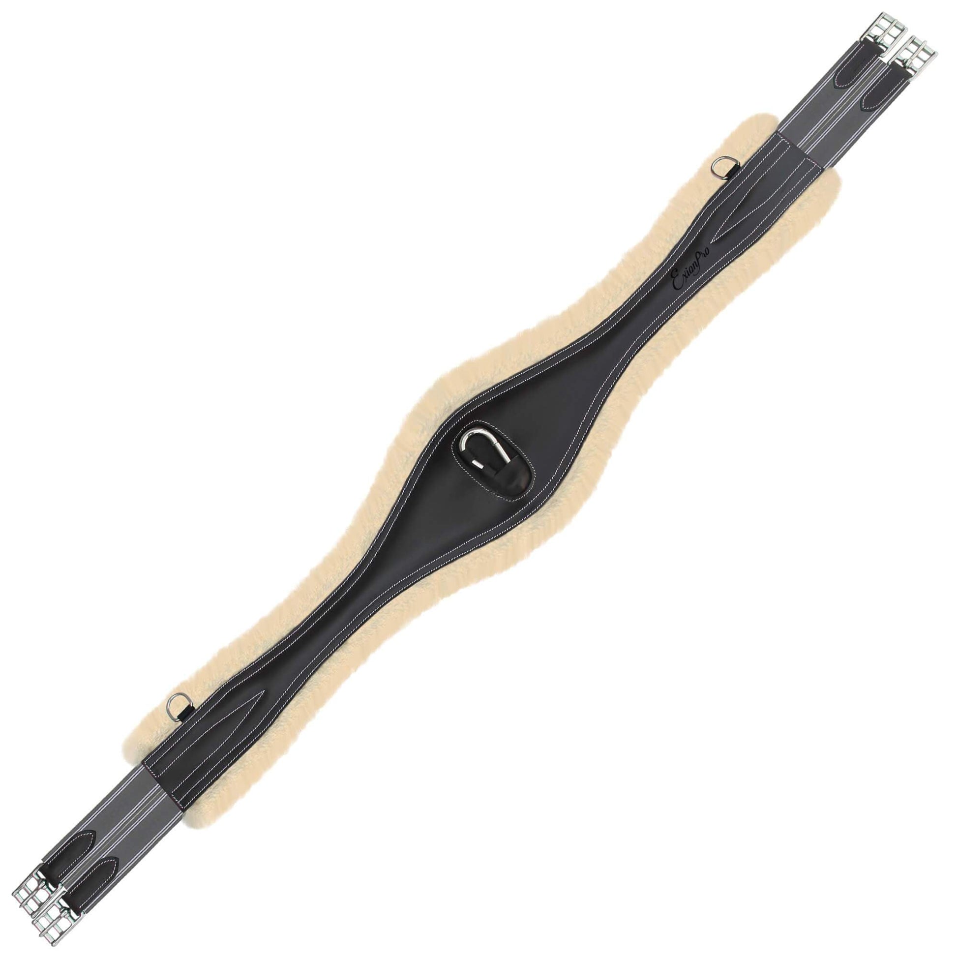 black sheepskin lined girth
