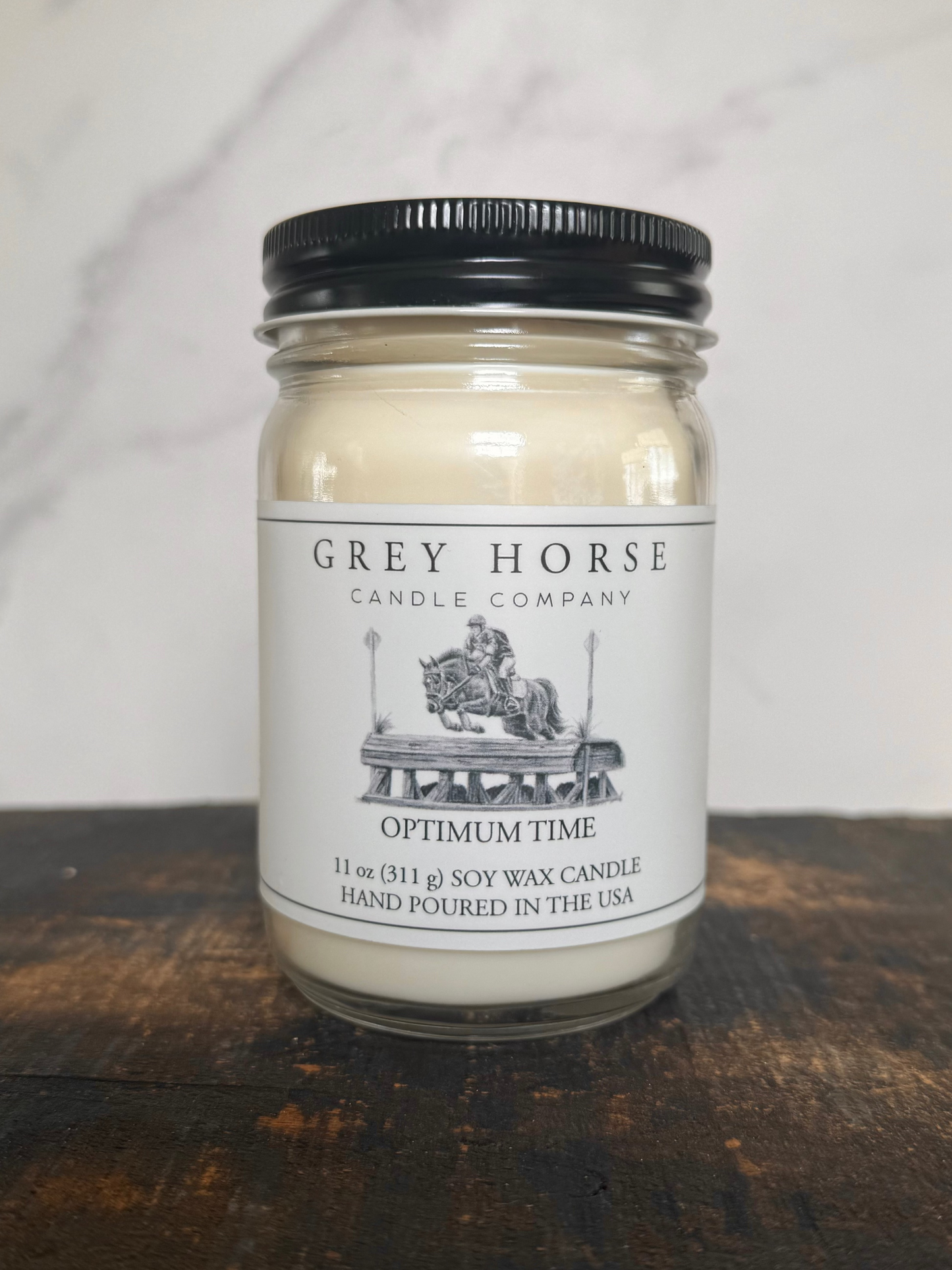 Grey horse candle co optimum time scent