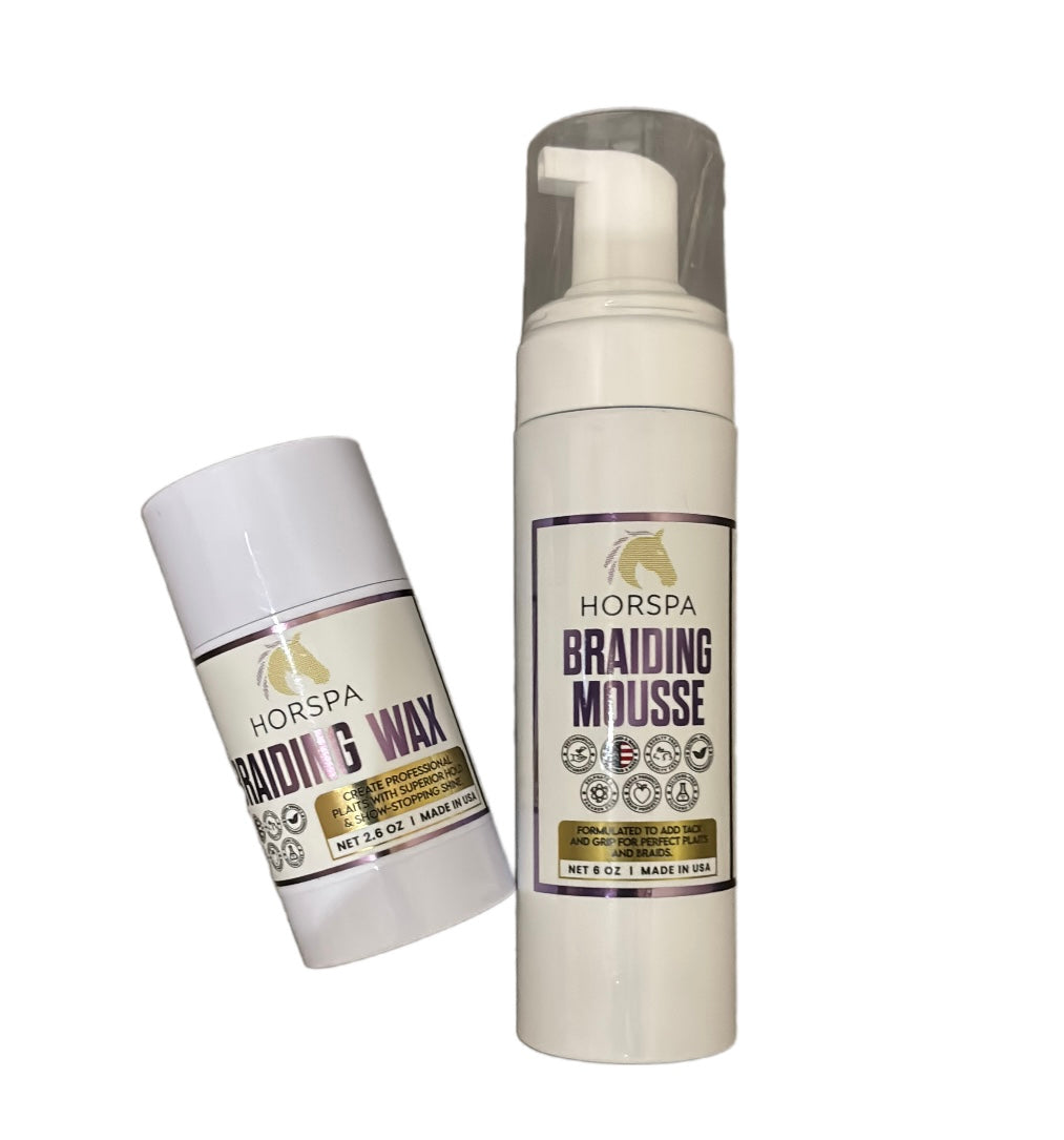 Horspa braiding wax and mousse 