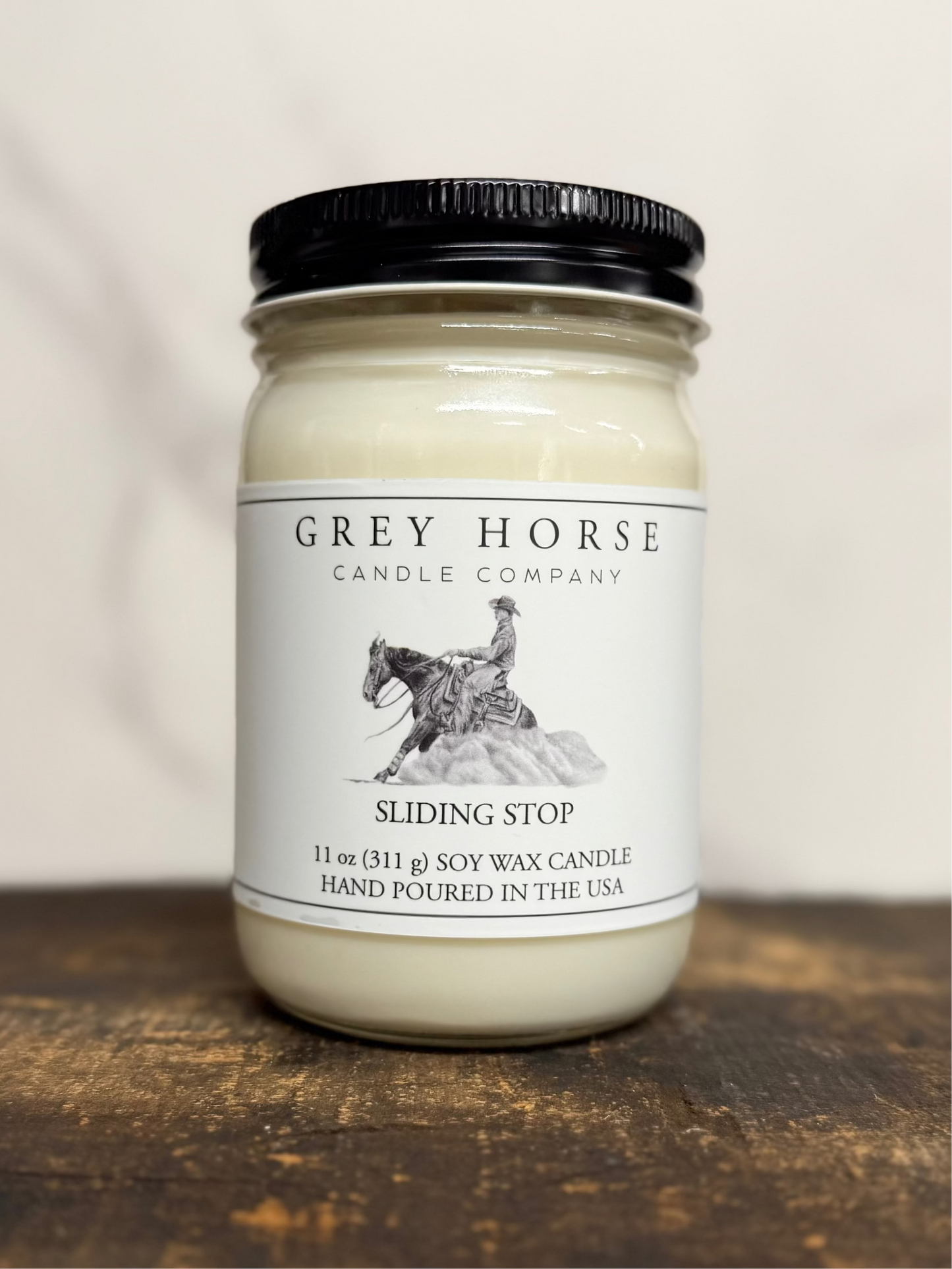 Grey horse candle co sliding stop fragrance