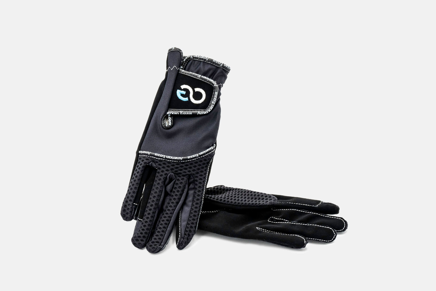 black riding gloves