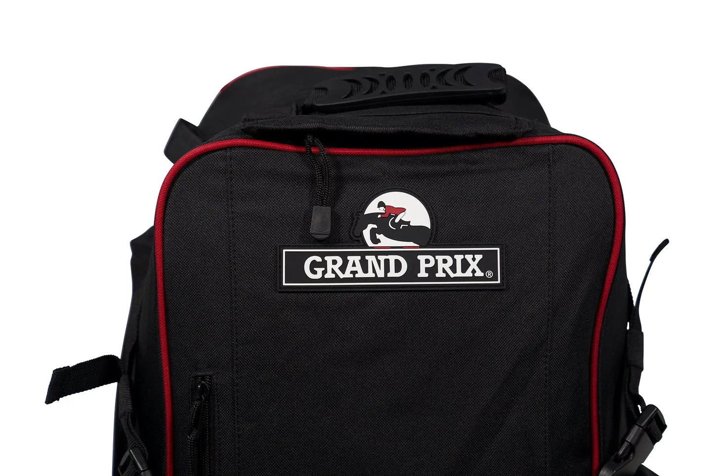 black equestrian backpack