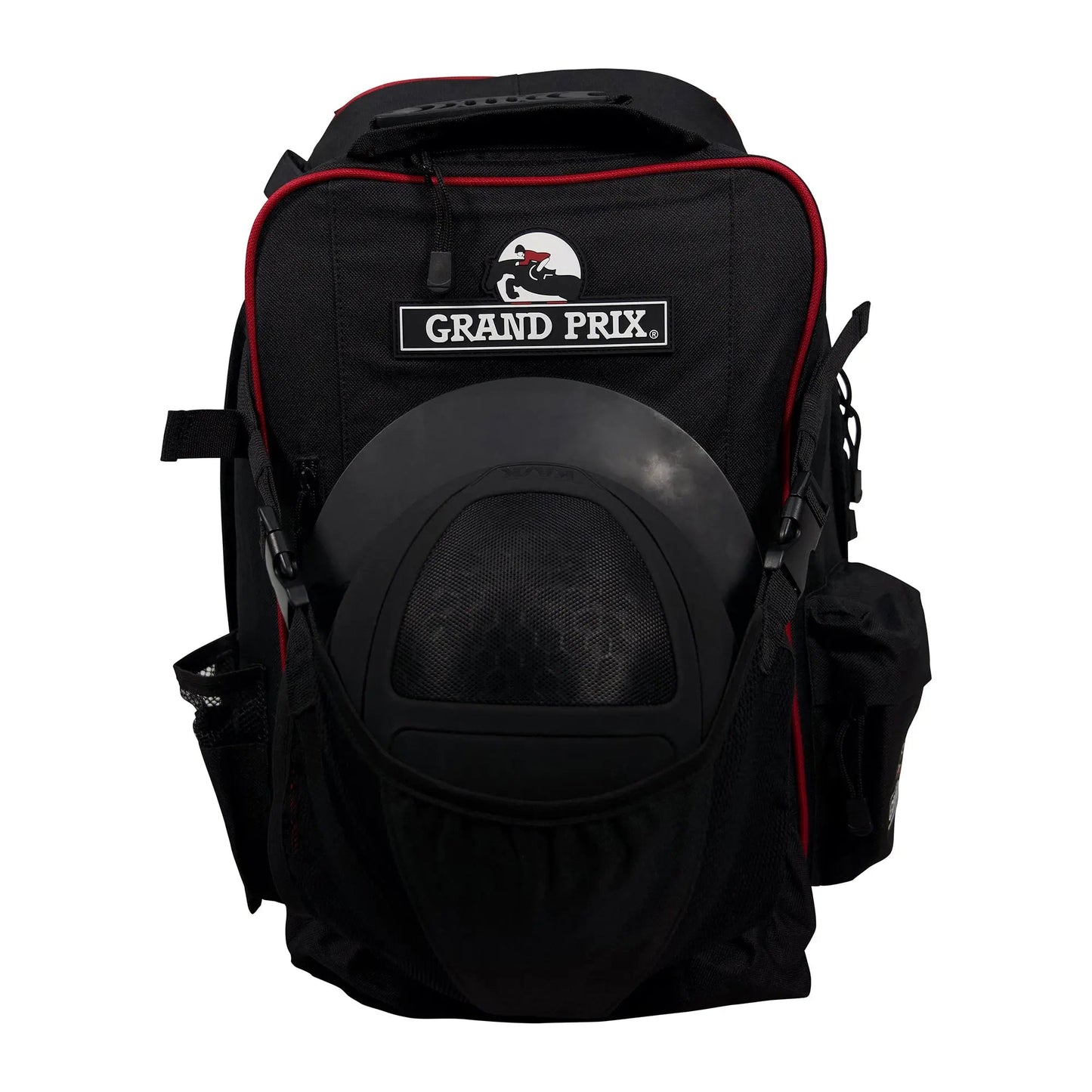 black equestrian backpack