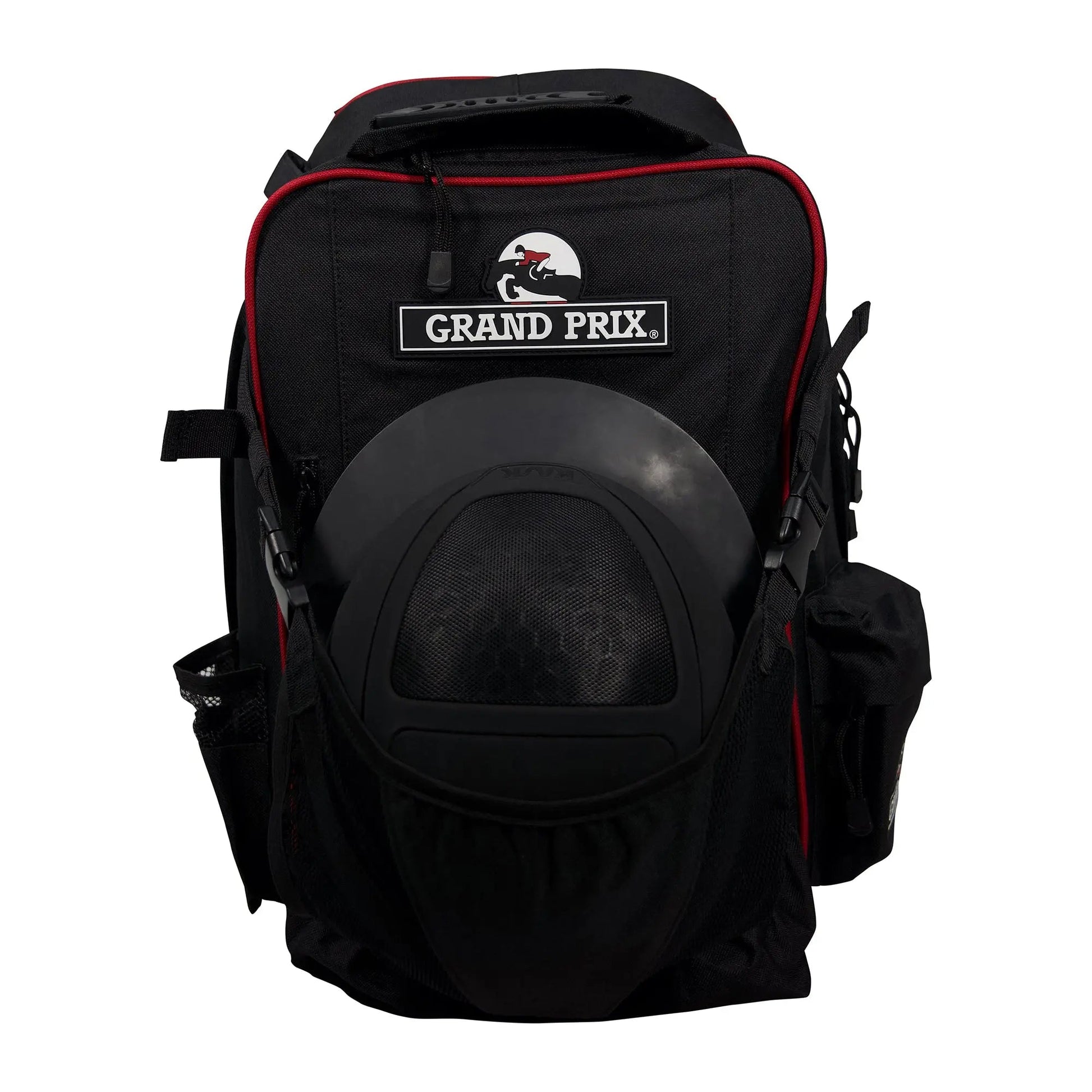 black equestrian backpack