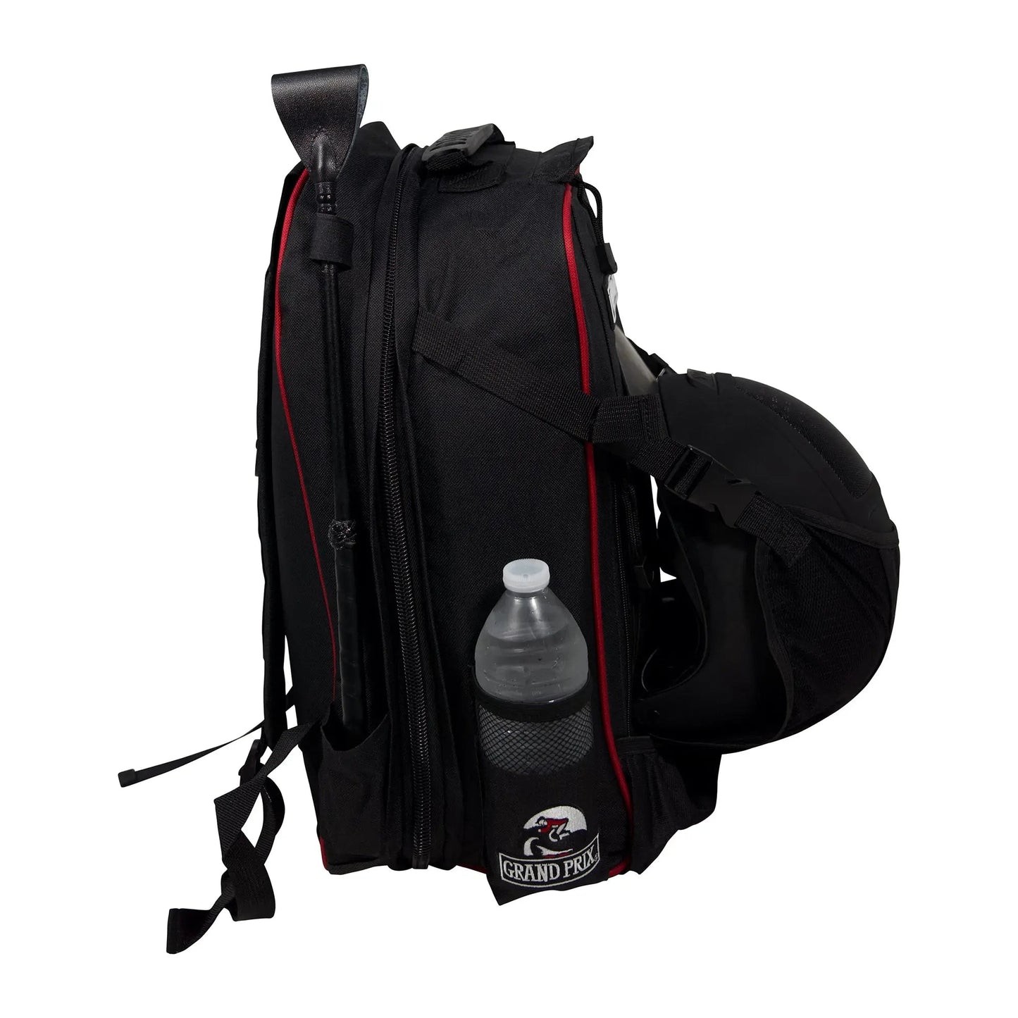 black equestrian backpack