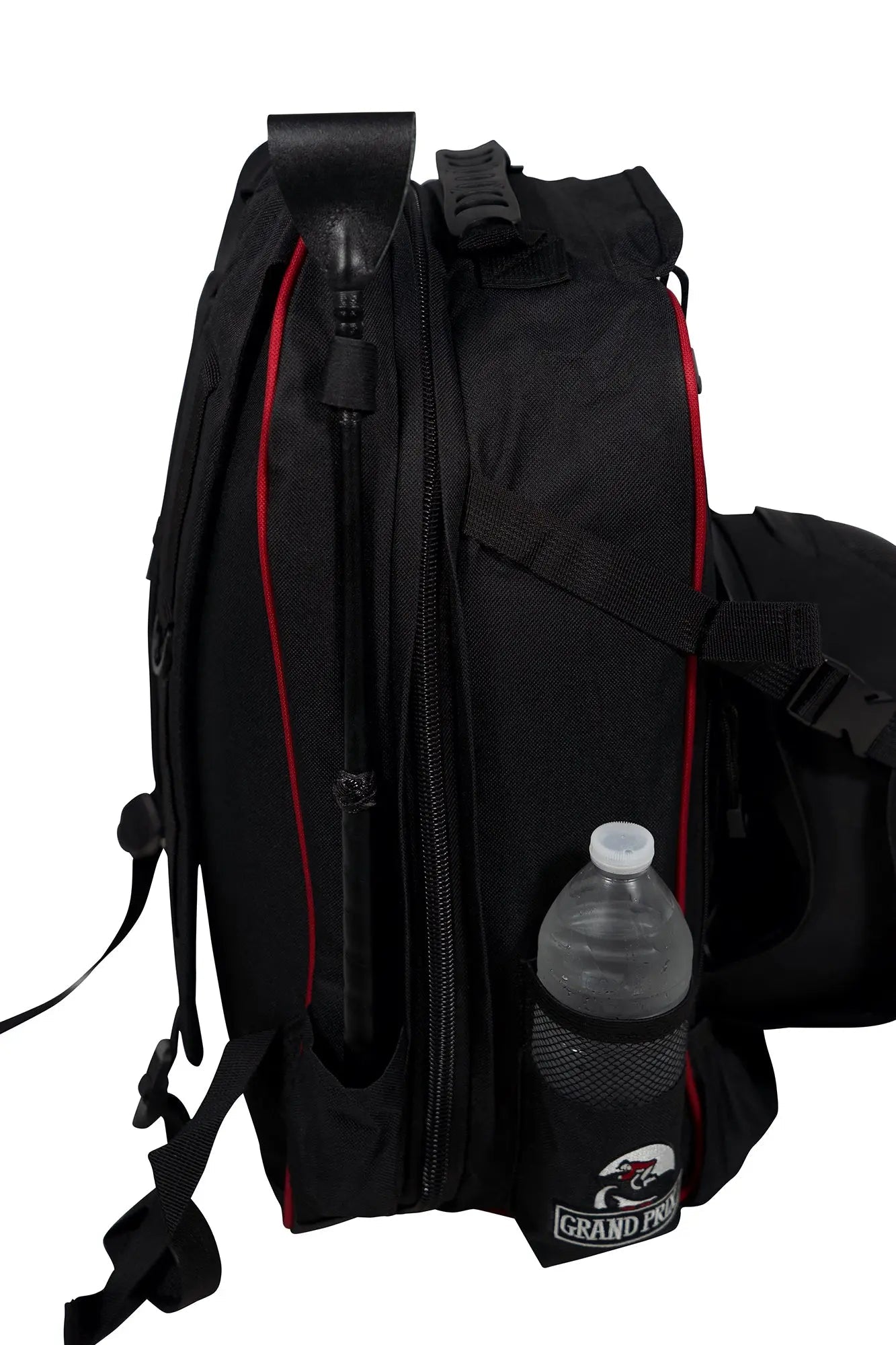 black equestrian backpack
