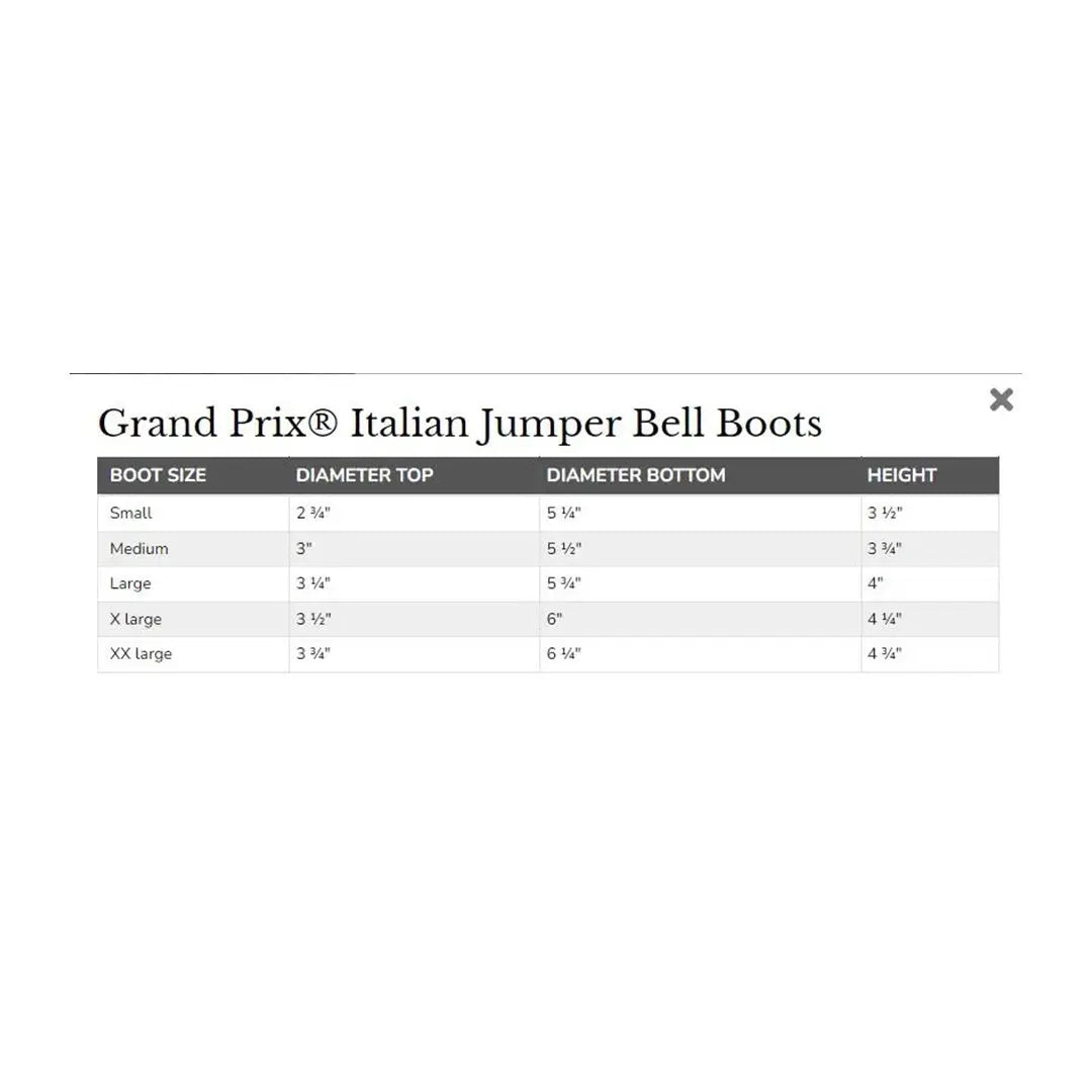 Huntley Equestrian Grand Prix Italian Pull On Rubber Bell Boots White - Horse Boots