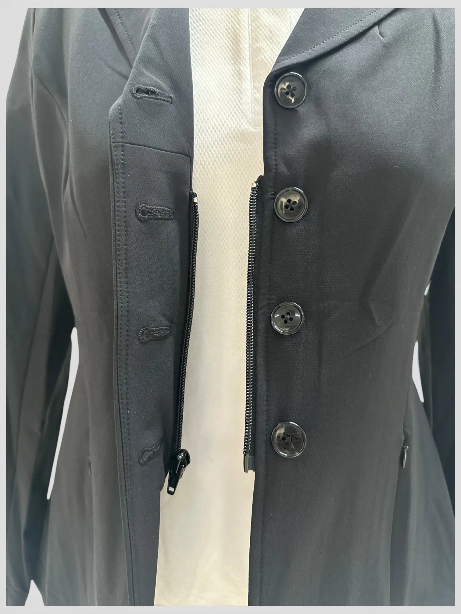 black equestrian show coat