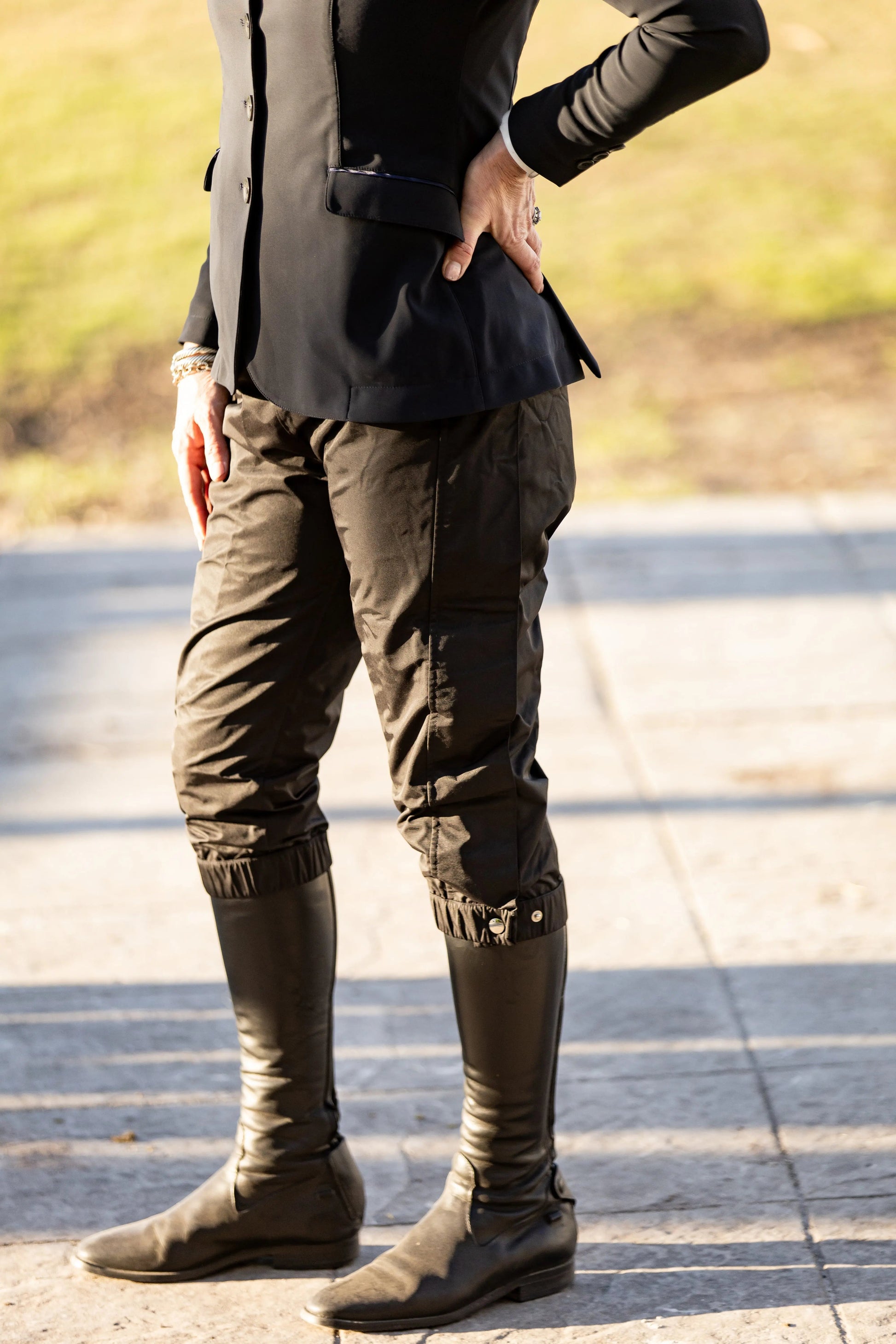 green rain pants