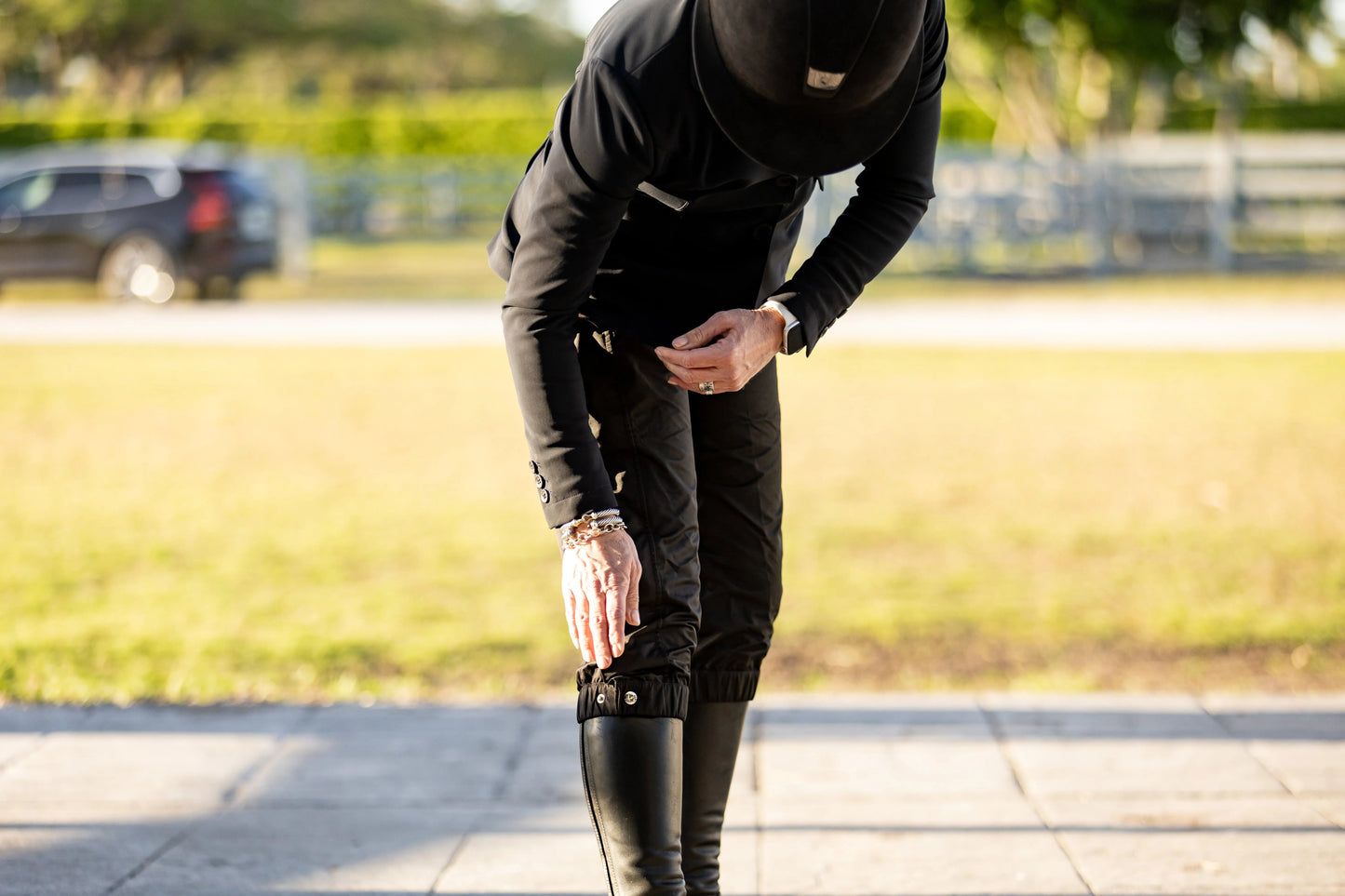 black rain pants