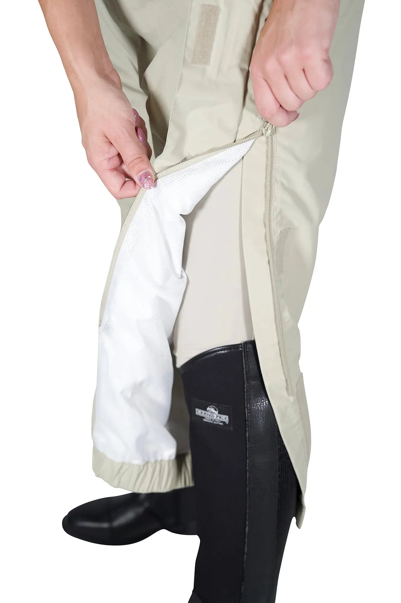 off white rain pants