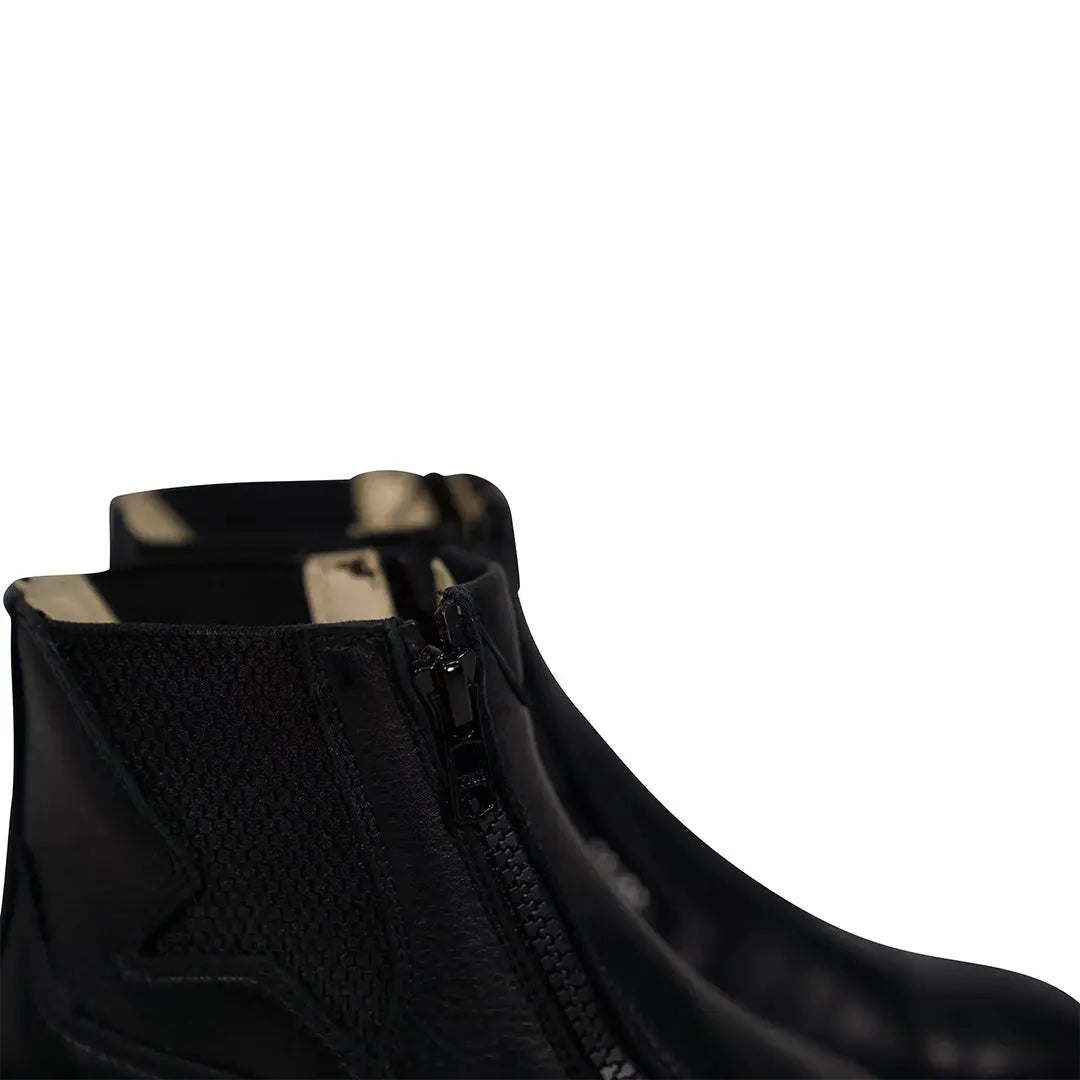 black leather paddock boots