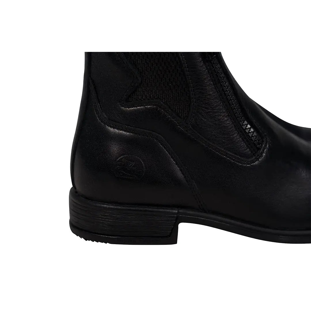 black leather paddock boots