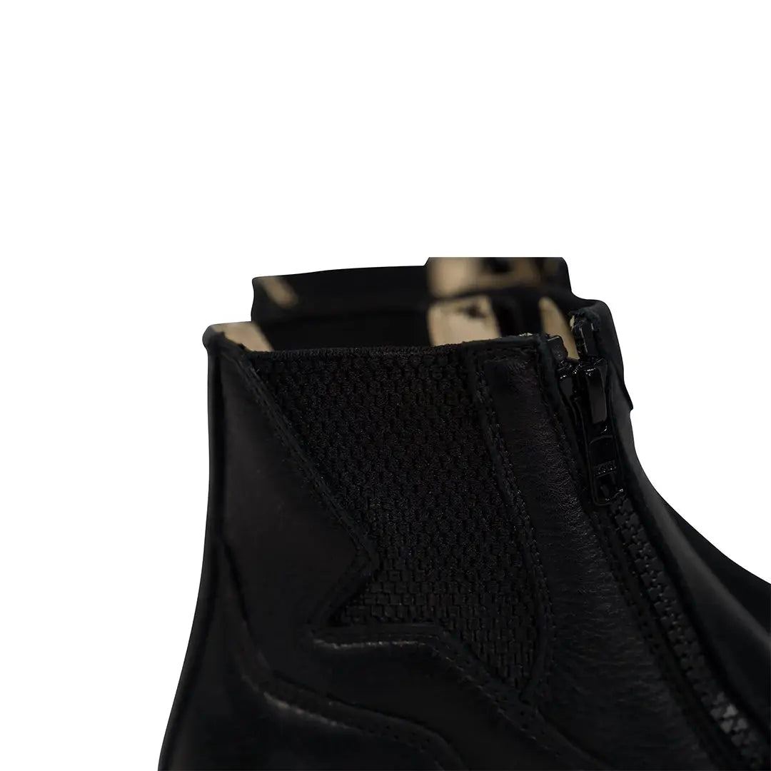 black leather paddock boots