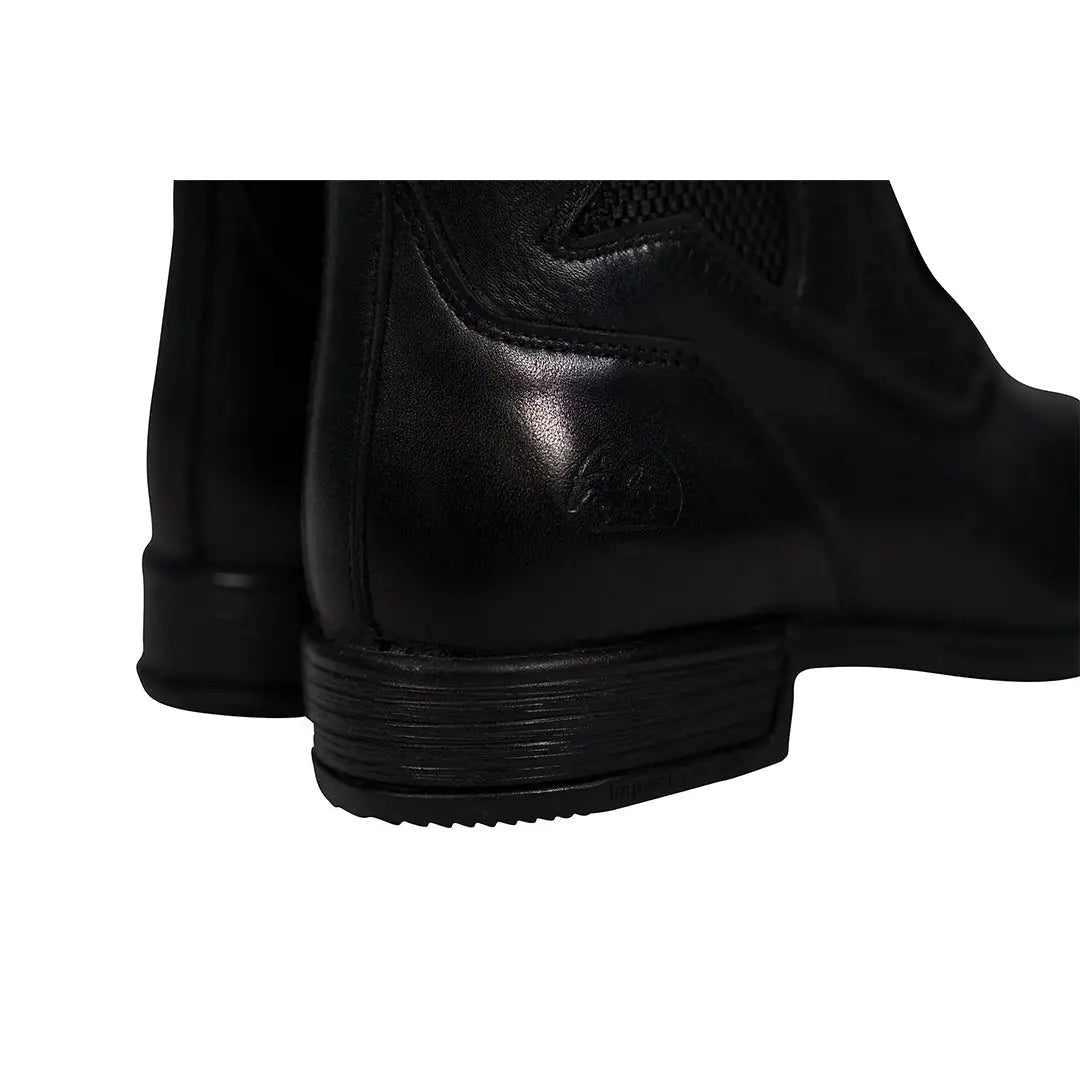 black leather paddock boots