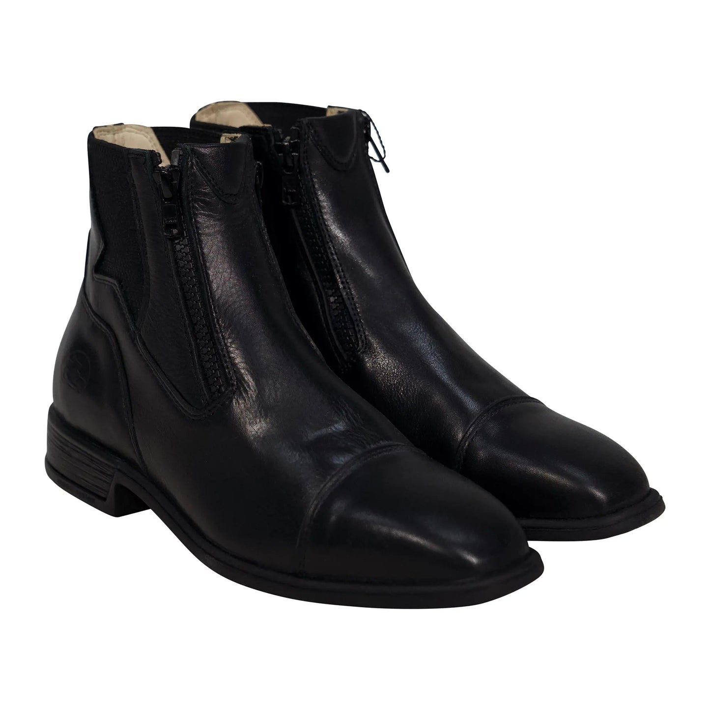 black leather paddock boots 
