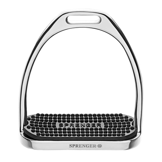 Sprenger equestrian stirrup on a white background